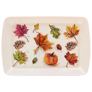 Small Autumn Fall Nature Theme Melamine Serving Tray