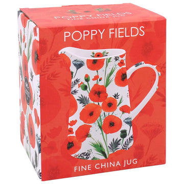 Poppy Ceramic Jug Pitcher Finola Stack Flowers