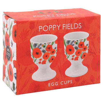 Poppy Egg Cups Set of 2 Finola Stack Ceramic Break