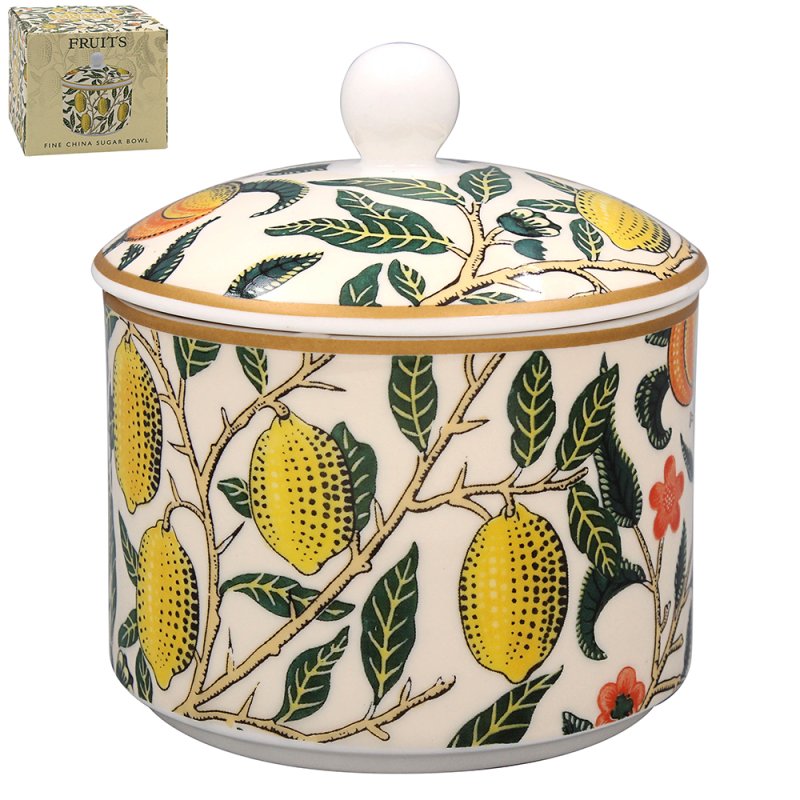 William Morris Fruits Ceramic Sugar Bowl