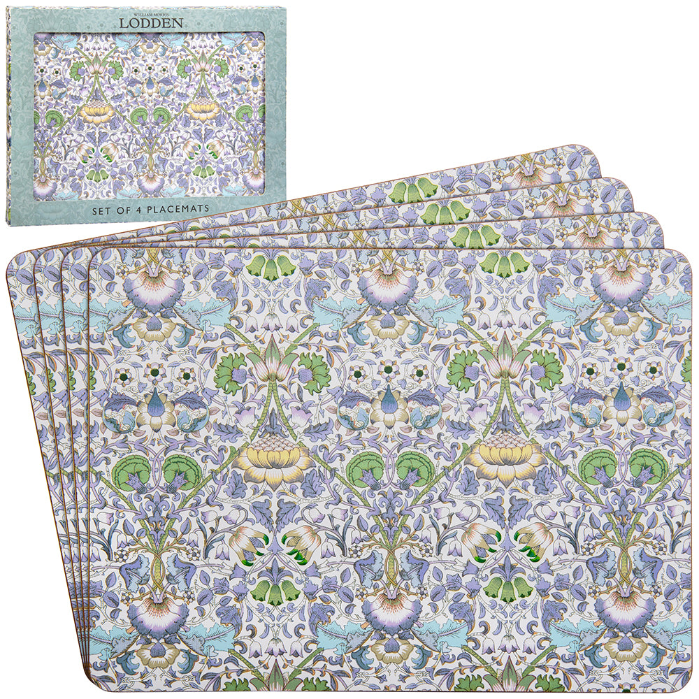 4Pcs William Morris Lodden Cork Back Placemats