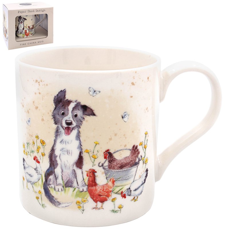 Collie & Hens Fine China Ceramic Mug