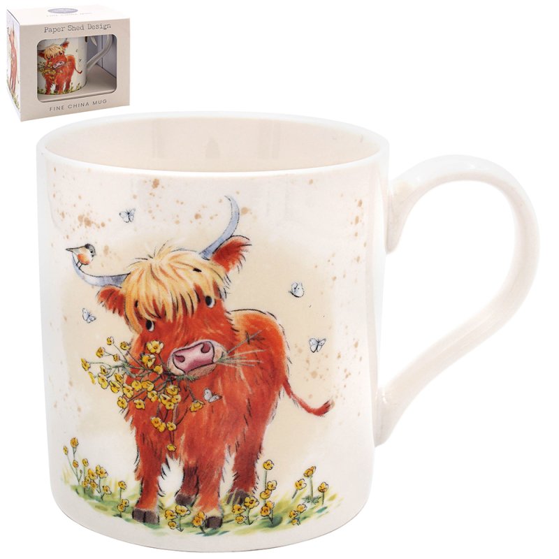 Highland Cow Fine China Ceramic Mug