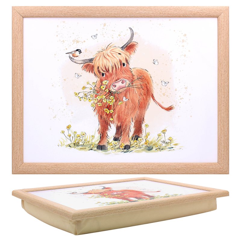Highland Cow Laptop Serving Tray Cushioned