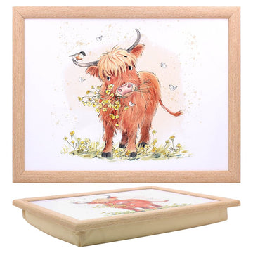 Highland Cow Laptop Serving Tray Cushioned