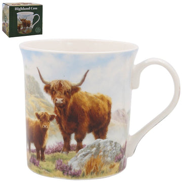 Highland Cow Country Farm Fine China Mug