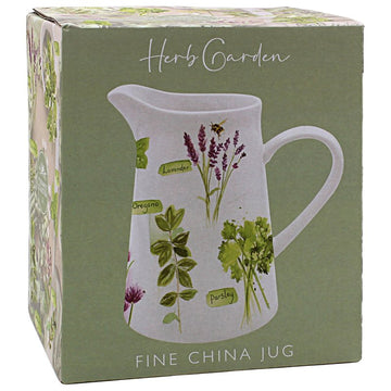 Green Herb Garden Fine China Jug Ceramic Pitcher