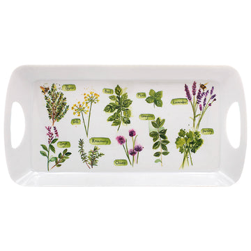 Medium Serving Tray Green Herbs Garden Spices Leaves