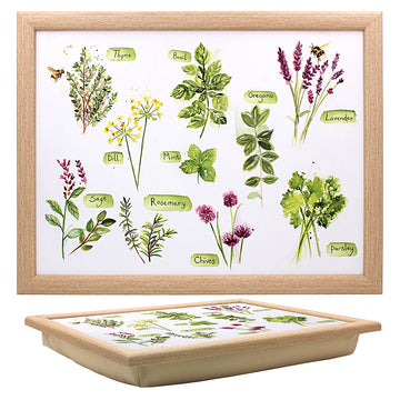 Laptray Serving Tray Green Herbs Garden Spices Leaves