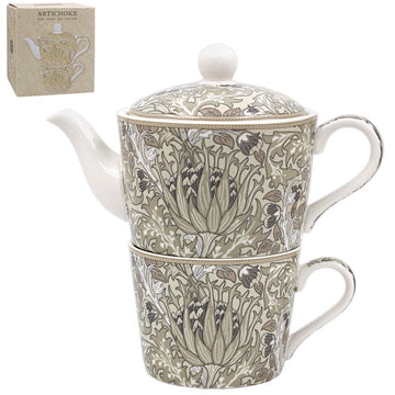 William Morris Artichoke Cream Ceramic Tea For One