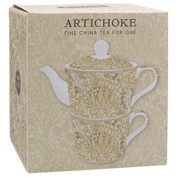 William Morris Artichoke Cream Ceramic Tea For One