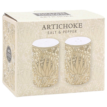 Cream Floral W.Morris Artichoke Salt &  Pepper Set