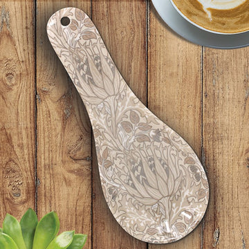 William Morris Artichoke Floral Cream Spoon Rest
