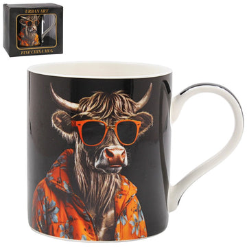 350ml Highland Wow Fine China Ceramic Mug