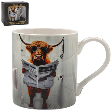 350ml Highland Loo Fine China Ceramic Mug