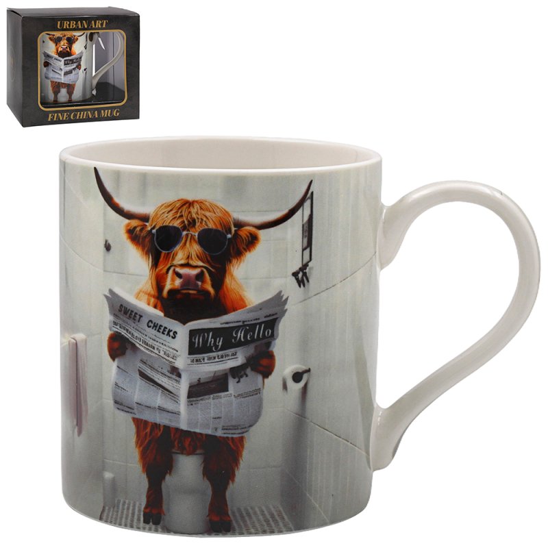 350ml Highland Loo Fine China Ceramic Mug