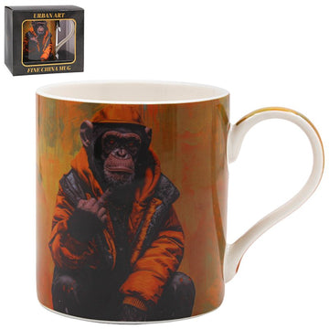 350ml Chimp Life Fine China Ceramic Mug