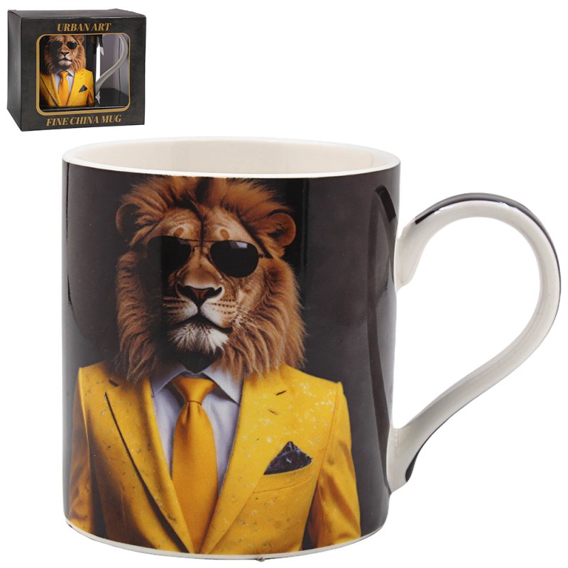 350ml Lion Bling Fine China Ceramic Mug