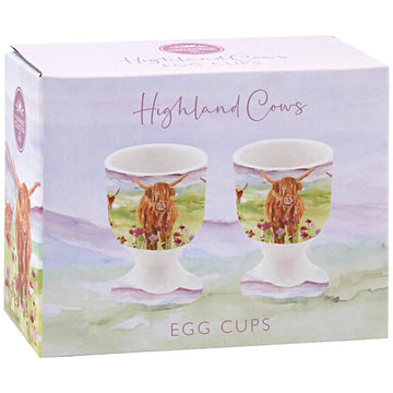 Highland Cow Ceramic Egg Cups