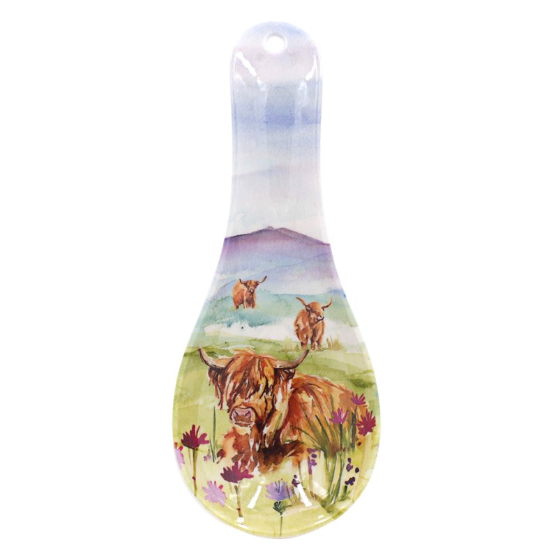 Highland Cow Ceramic Spoon Rest