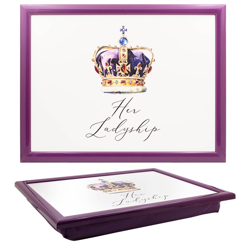 Her Ladyship Purple Cushion Lap Tray