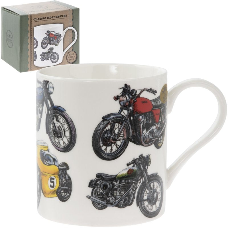 350ml Vintage Motorbike Fine China Coffee Mug