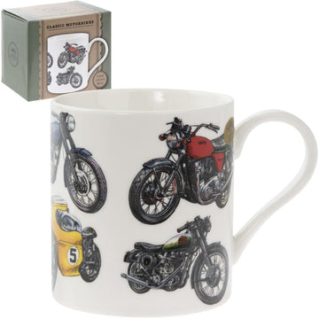 4pcs 350ml Vintage Motorbike Fine China Coffee Mug
