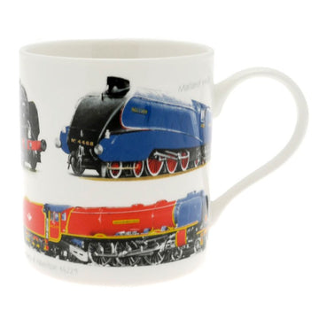 4Pcs Classic Vintage Trains 350ml Fine China Mug