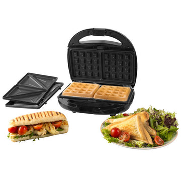 3-in-1 Waffle Panini Toaster Snack Maker