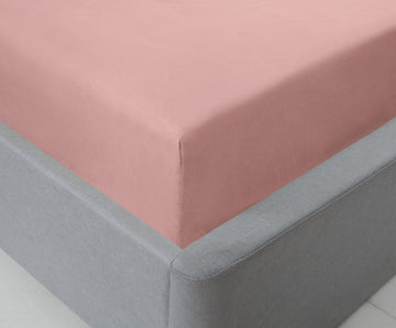 Lyla Fitted Sheet 25cm Double Bed Mattress Sheets Blush