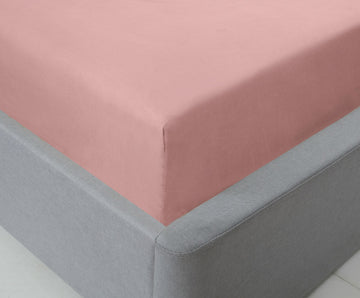 Fitted Sheet 25cm Deep, King, Blush Pink