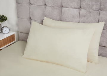 Lyla Pillowcases Pair Housewife Slips Covers Cream