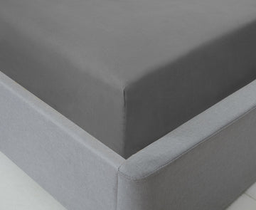 Lyla Fitted Sheet 25cm Single Bed Mattress Sheets Grey
