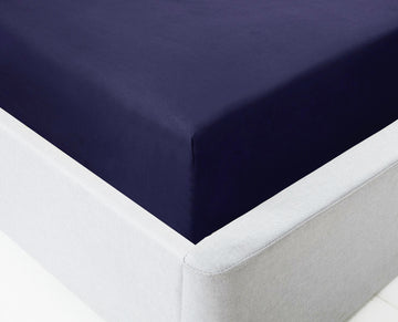 Fitted Sheet 25cm Deep, Double, Navy