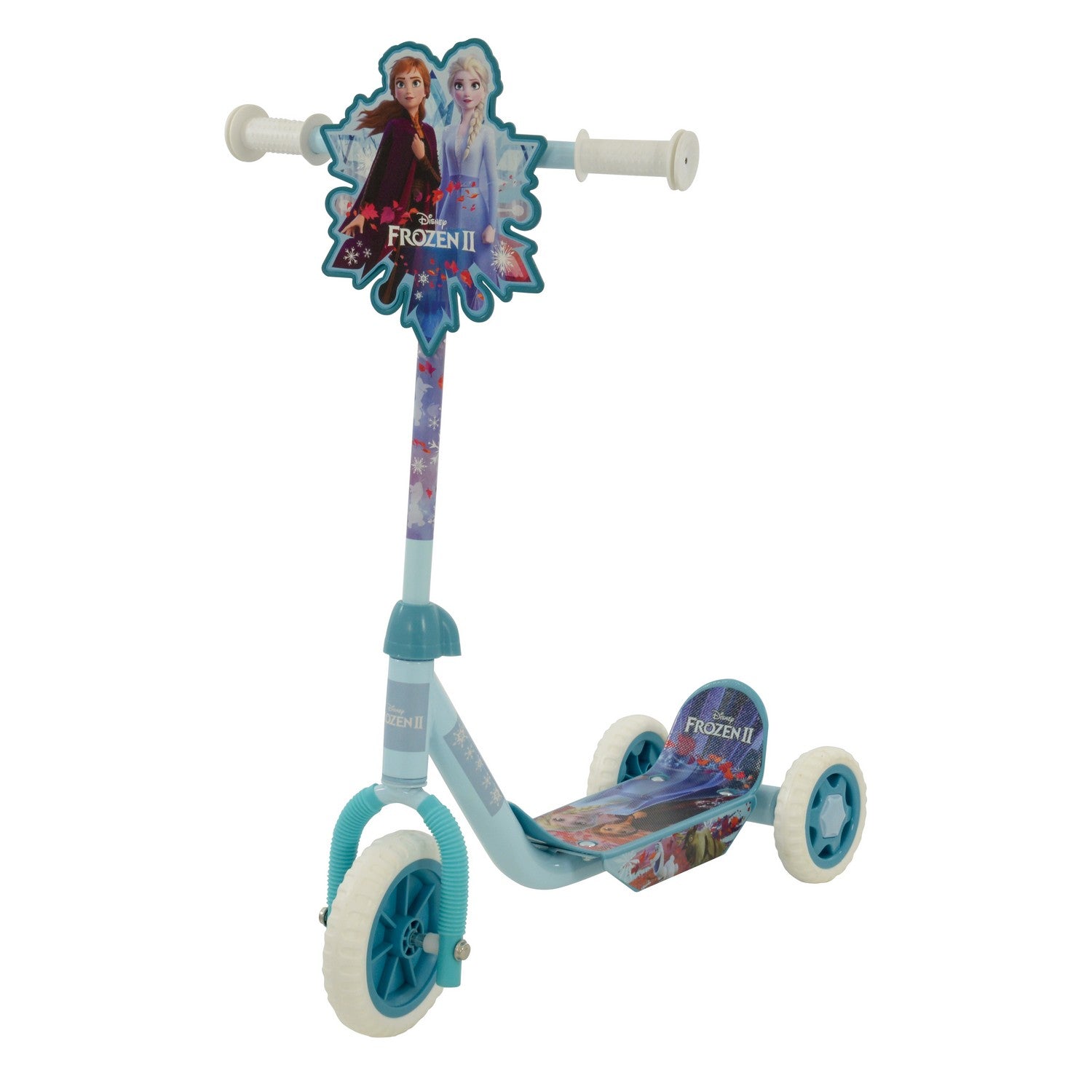 Frozen 2 Girls Foldable Adjustable Inline Push Tri Scooter