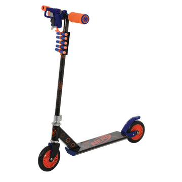 Nerf Blaster Kids Inline Push 2 Wheel Scooter Shooting Darts