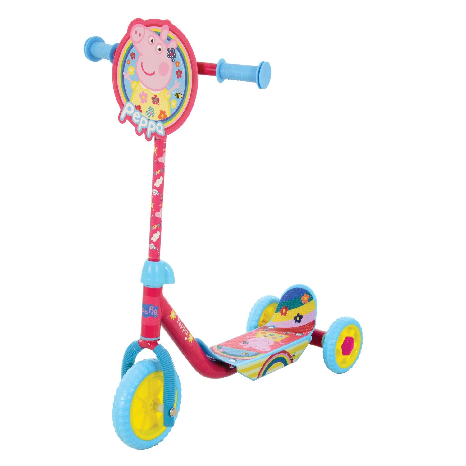 Peppa Pig Foldable Adjustable Inline Push Tri Scooter