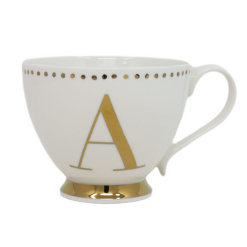 400ml White A Letter Sign Ceramic Mug
