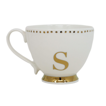 400ml White S Letter Sign Ceramic Mug