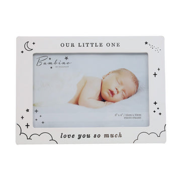 6x4 White Wooden Picture Frame - Little One by Bambino