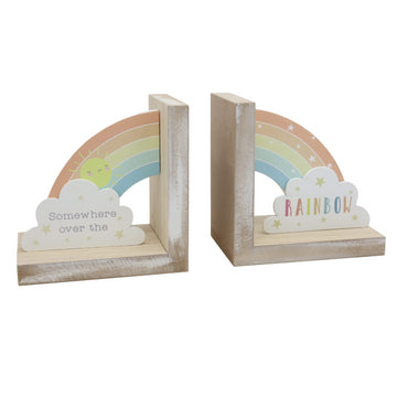 Somewhere Over The Rainbow - Wooden Bookends