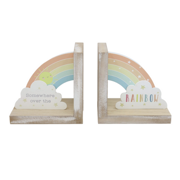 Somewhere Over The Rainbow - Wooden Bookends