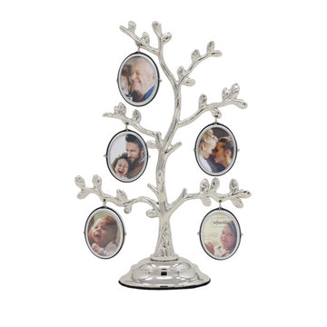 Silverplated Family Tree Collage Photo Frame