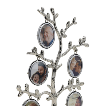 Silverplated Family Tree Collage Photo Frame