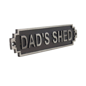 Metal Dad's Shed Signage