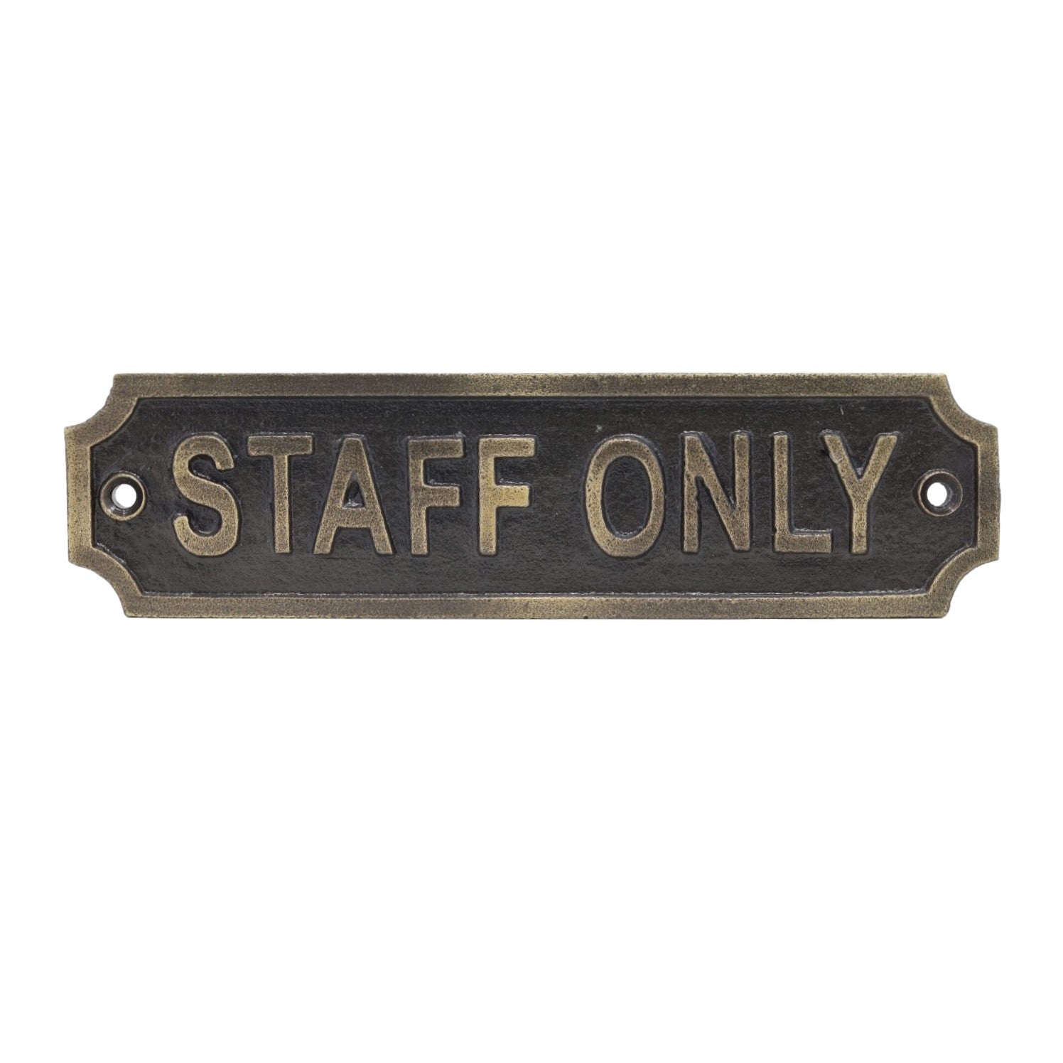 Metal Staff Only Signage