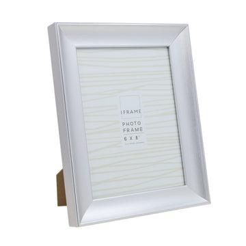 2Pcs 6x8 Brushed Silver Picture Frame
