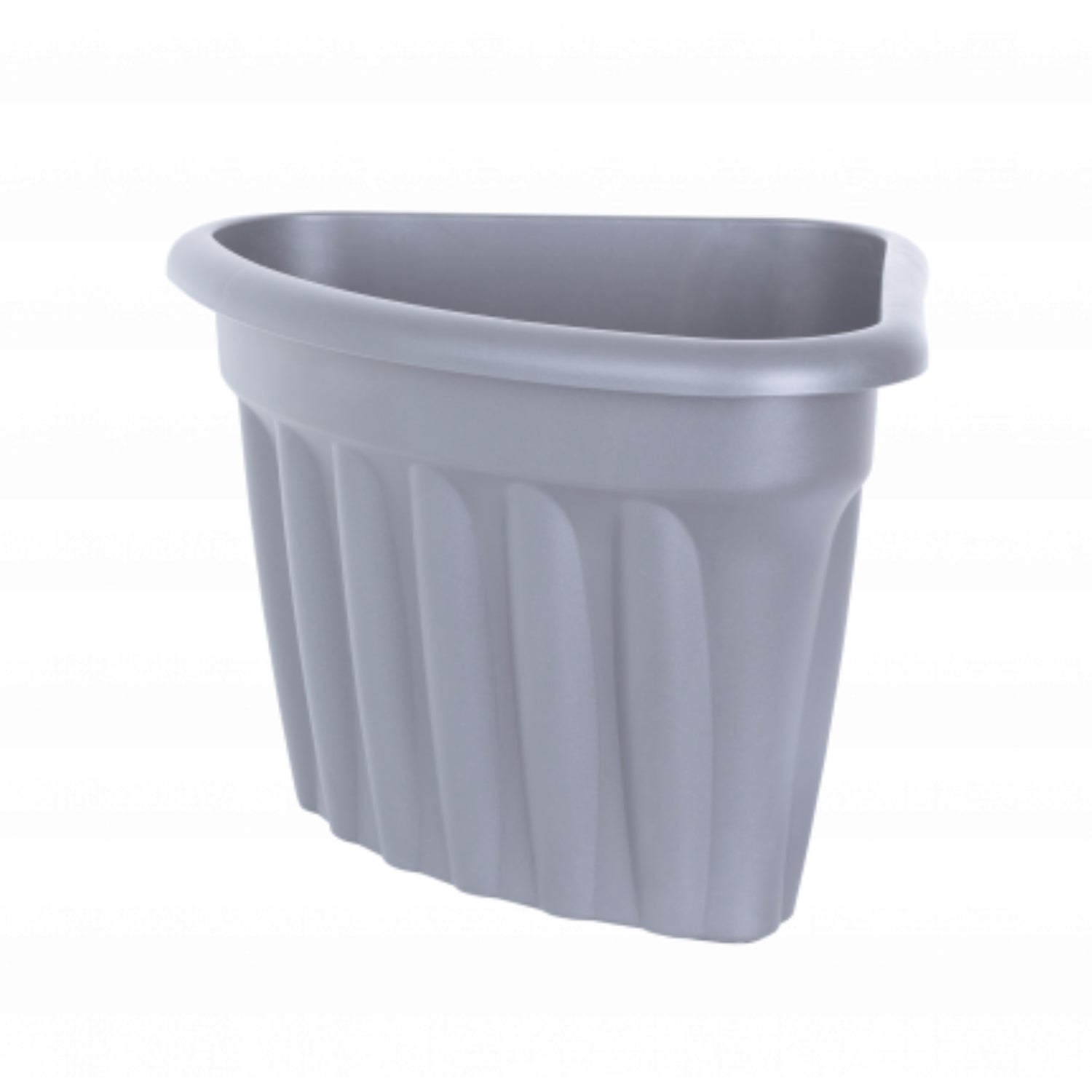 40cm Grey Corner Plastic Planter