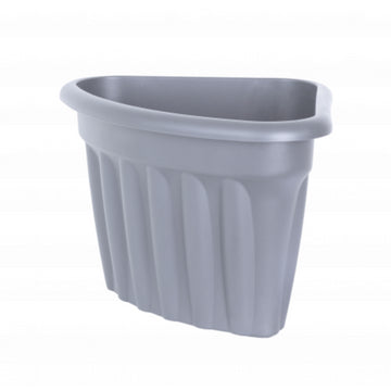 40cm Grey Corner Plastic Planter