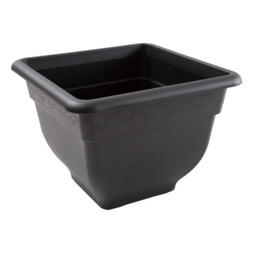 37cm Bell Square Plastic Planter Slate